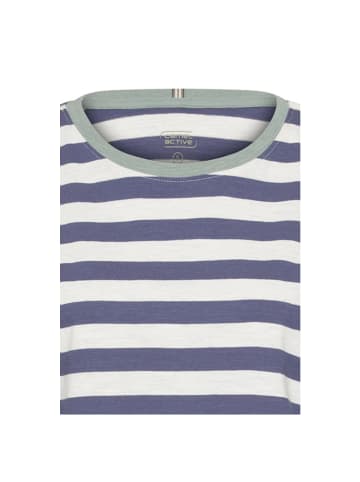 Camel Active T-Shirt in ocean blue- milk whi