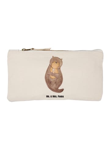 Mr. & Mrs. Panda Schminktasche Otter Muschel ohne Spruch in Weiß