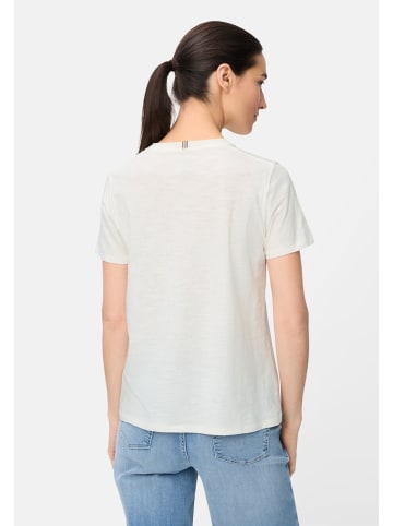 Camel Active T-Shirt aus reiner Baumwolle in Milchweiß