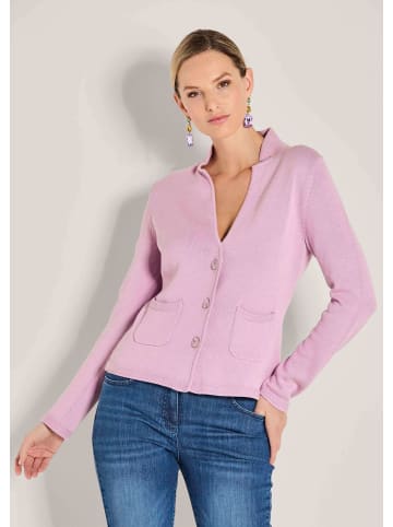 MADELEINE Eleganter Blazer mit feinem Glattstrick in wildrose