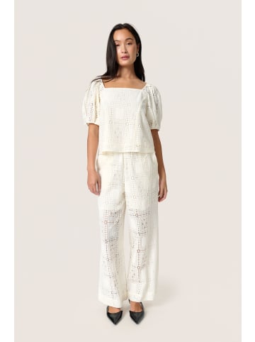 Soaked in Luxury Kurzarm-Bluse SLCoopelia Gerade Passform in Whisper White