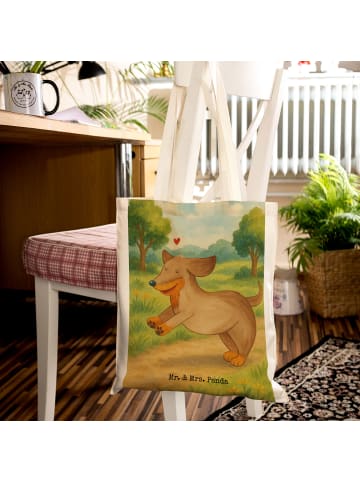 Mr. & Mrs. Panda Uni Tasche Hund Dackel Design ohne Spruch in Weiß