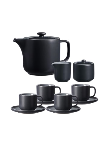11er Set Teeservice Jasper in Schwarz