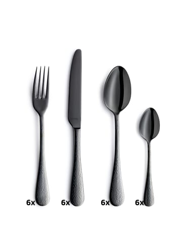 Amefa 24-tlg. Besteckset SIERRA in schwarz
