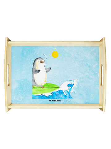 Mr. & Mrs. Panda Tablett Pinguin Surfer ohne Spruch in Eisblau