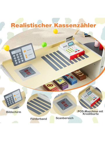 COSTWAY Kaufladen von 3-8 Jahren in Grau