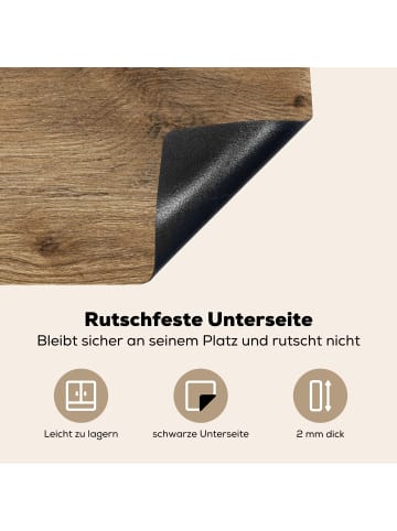 KitchenYeah Herdabdeckplatte Holzoptik Induktionskochfeldschutz, Kochfeldschutzmatte