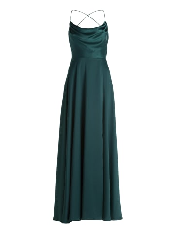 Vera Mont Abendkleid mit Wasserfallausschnitt in Dusty Slate