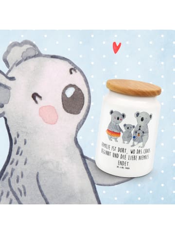 Mr. & Mrs. Panda Gebäckdose Koala Familie mit Spruch in Weiß