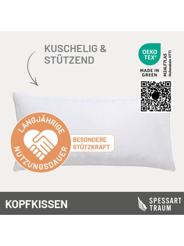 Spessarttraum Daunenkissen 3-Kammer "Topas"  in weiß