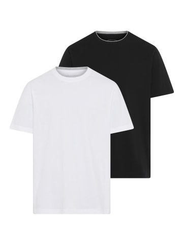 Man's World Rundhalsshirt in wss/schwarz