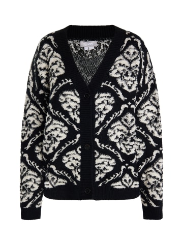 Usha Damen Strickcardigan in Schwarz Creme