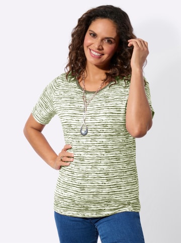 WITT WEIDEN T-Shirt in khaki-lindgrün-bedruckt