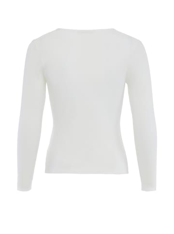 aleva Damen Strickpullover in Wollweiss