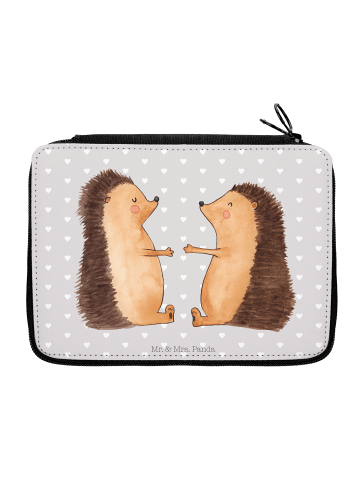 Mr. & Mrs. Panda Bleistiftetui Igel Liebe ohne Spruch in Grau Pastell