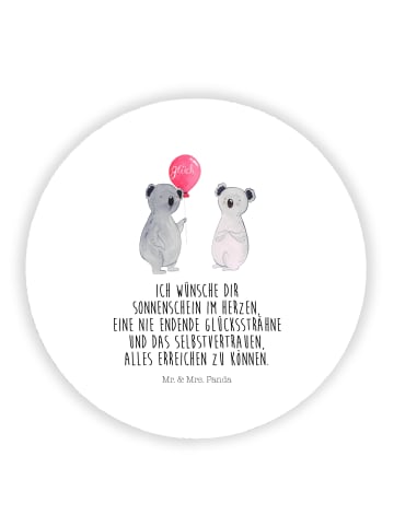 Mr. & Mrs. Panda Rund Magnet Koala Luftballon mit Spruch in Weiß