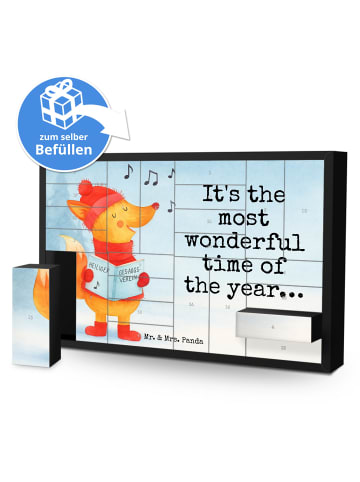 Mr. & Mrs. Panda Adventskalender Fuchs Sänger Design mit Spruch in Weiß