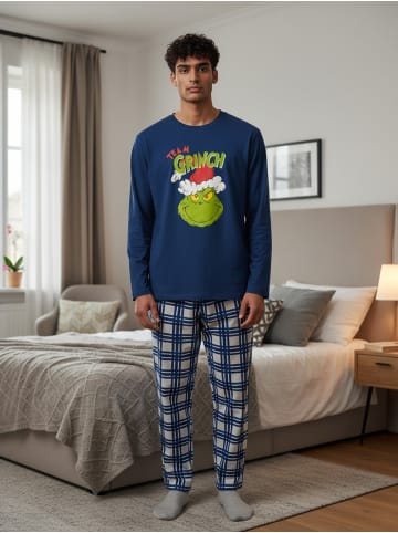 The Grinch The Grinch Schlafanzug Team Grinch Pyjama Set Langarm in blau