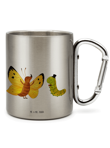 Mr. & Mrs. Panda Tasse Raupe Schmetterling ohne Spruch in Silber