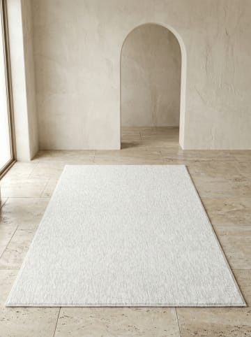 KADIMA DESIGN Teppich Kurzflor Waschbar Einfarbig AMMER Strapazierfähig OEKO-TEX in Creme