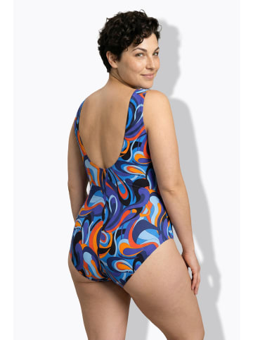 Ulla Popken Badeanzug in royalblau