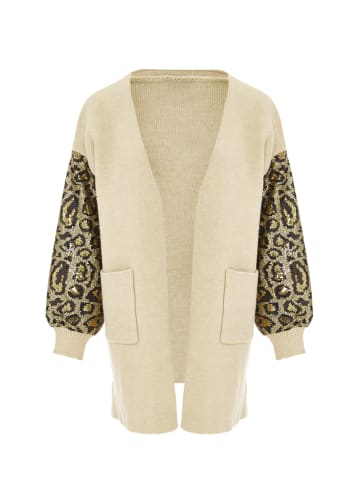 IMANE Damen Strickjacke in Beige
