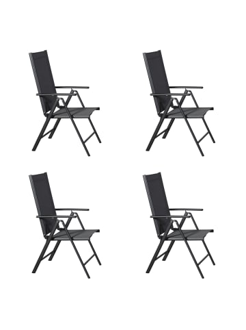 ebuy24 Gartenstuhl Kelly Schwarz 55 x 68 cm