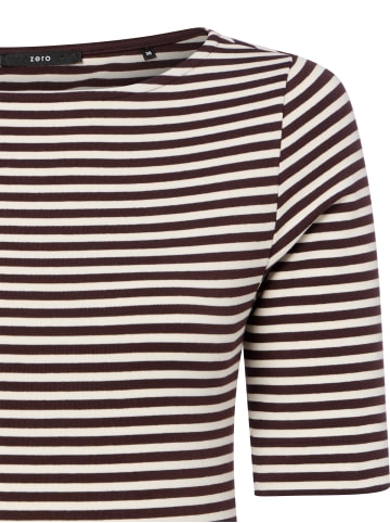 Zero  T-Shirt in schoko ecru