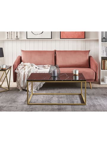 Beliani Couchtisch DELANO in Schwarz/Gold - (W) 60 x (H) 45 x (L) 100 cm