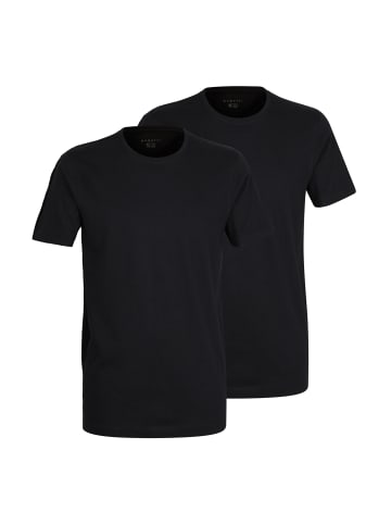 Bugatti T-Shirt 2Er Pack Bari in schwarz-dunkel-uni