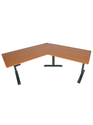 MCW Schreibtisch D40 120°, Natur, anthrazit-grau
