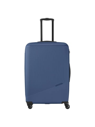 travelite Bali - 4-Rollen-Trolley L 77 cm (weiß/cognac) in blau