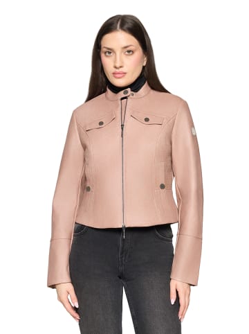 AMBER & JUNE Casual-Jacke mit Stehkragen in Misty Rose