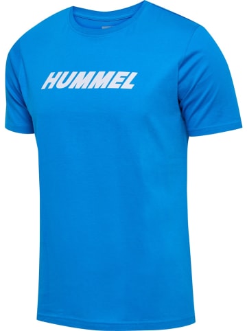 Hummel T-Shirt "Hmlelemental Logo Cotton Tee" in Blau