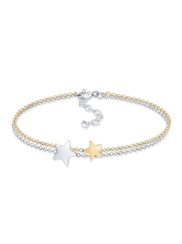 Elli Armband 925 Sterling Silber Sterne, Astro, Stern, Bi Color_Tri Color in Silber