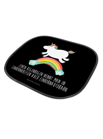 Mr. & Mrs. Panda sonnenschutz Einhorn Regenbogen mit Spruch in Schwarz