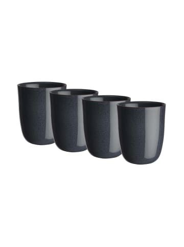 Butlers 4x Tasse ohne Henkel 300ml NATIVE in Dunkelblau