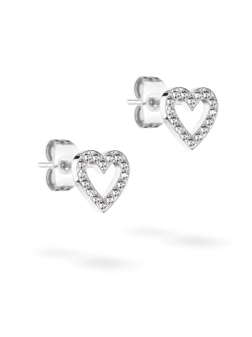 Tamaris Ohrringe Sparkling Hearts in silber