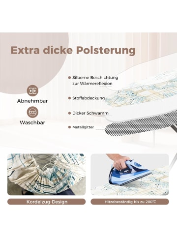 COSTWAY Bügelbrett klappbar mit Eisenablage in Andere
