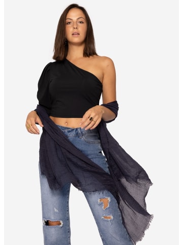 SASSYCLASSY Musselin Schal in Dunkelblau
