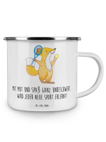 Mr. & Mrs. Panda Tasse Neue Sportart versuchen mit Spruch in Weiß