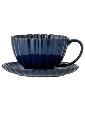 Bloomingville Tasse mit Untertasse LATINA Dunkelblau