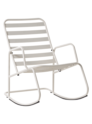 Beliani Schaukelstuhl TURI in Weiß - (W) 66 x (H) 92 x (L) 96 cm