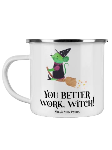 Mr. & Mrs. Panda Kaffeetasse Halloween Hexenpower mit Spruch in Weiß