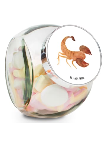 Mr. & Mrs. Panda Bonbonglas Sternzeichen Skorpion ohne Spruch in Weiß