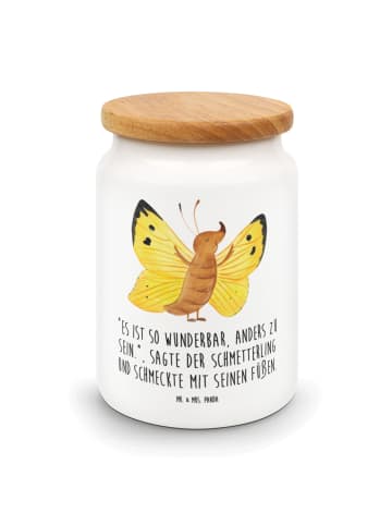 Mr. & Mrs. Panda Keksdose Schmetterling Zitronenfalter mit Spruch in Weiß