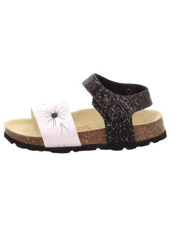 superfit Tieffußbett Sandale FUSSBETTPANTOFFEL in Weiß/Schwarz
