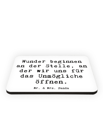 Mr. & Mrs. Panda Magnet Spruch Wunder beginnen mit Spruch in Weiß