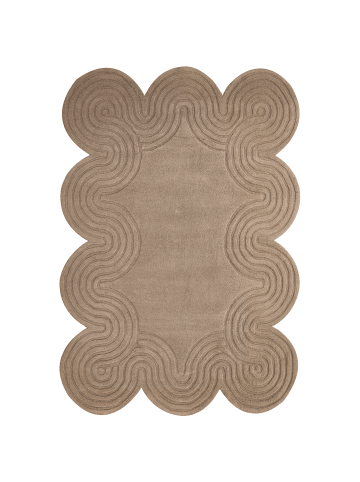 Beliani Kurzflor MALVAN in Beige - (W) 160 x (L) 230 cm
