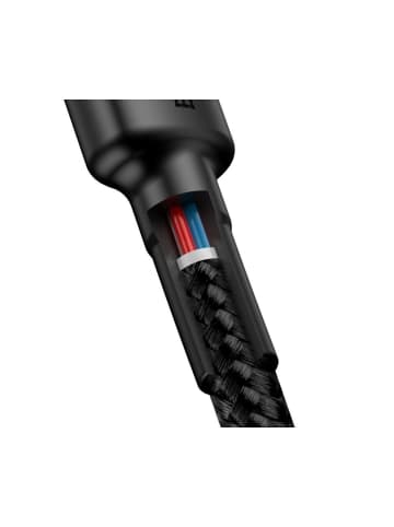 Mcdodo Baseus Schnell-Ladekabel USB-C PD 2.0 QC 3.0 60W 1m schwarz-rot